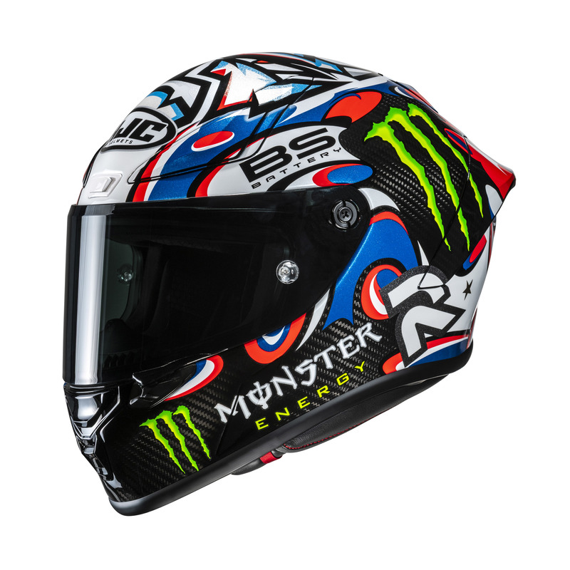 KASK MOTOCYKLOWY HJC RPHA1 V2 CARBON QUARTARARA LE MANS 3 REPLICA BLACK BLUE