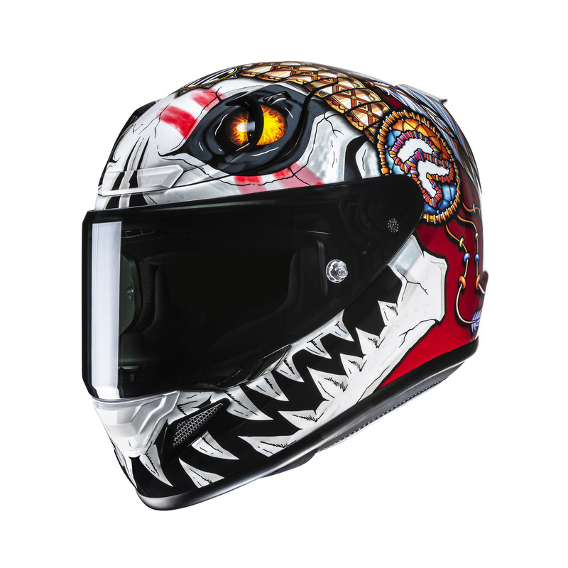 KASK MOTOCYKLOWY HJC RPHA12 KEPINA WHITE RED