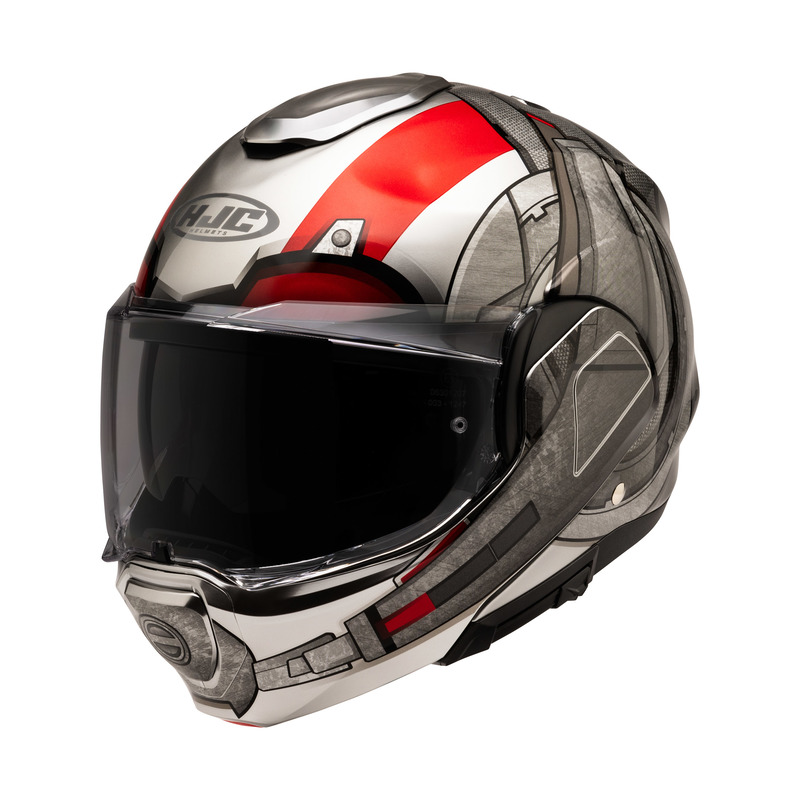 KASK MOTOCYKLOWY HJC F100 ANT-MAN MARVEL SILVER RED