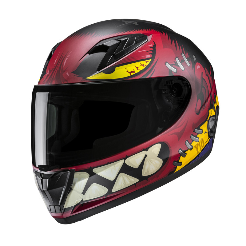 KASK MOTOCYKLOWY JUNIOR HJC Y10 FRANK RED BLACK