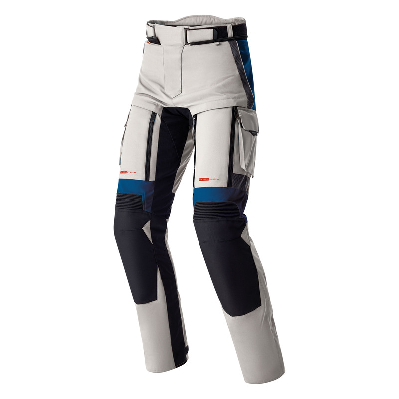 SPODNIE MOTOCYKLOWE TEKSTYLNE RST PRO SERIES ADVENTURE D3O SILVER BLUE S