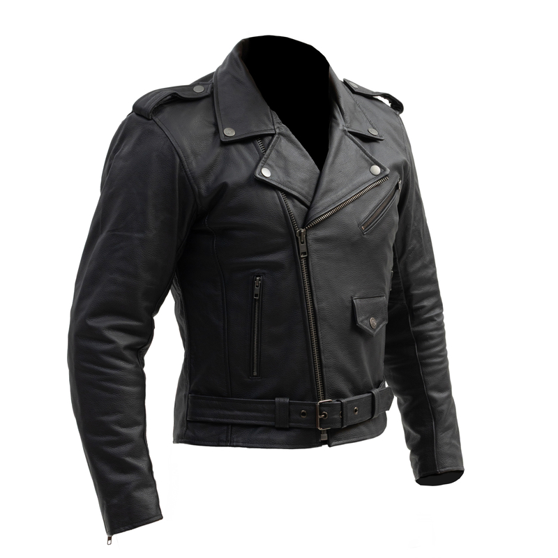 KURTKA MOTOCYKLOWA SKÓRZANA BROGER ROCKER BLACK