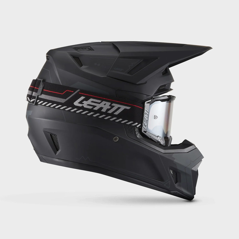 KASK MOTOCYKLOWY Z GOGLAMI LEATT KIT MOTO 7.5 STEALTH BLACK S