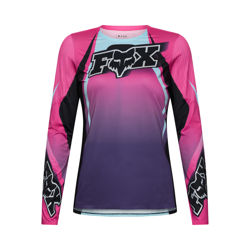 KOSZULKA ROWEROWA Z DŁUGIM RĘKAWEM DAMSKA FOX FLEXAIR LS TS57 SE PINK