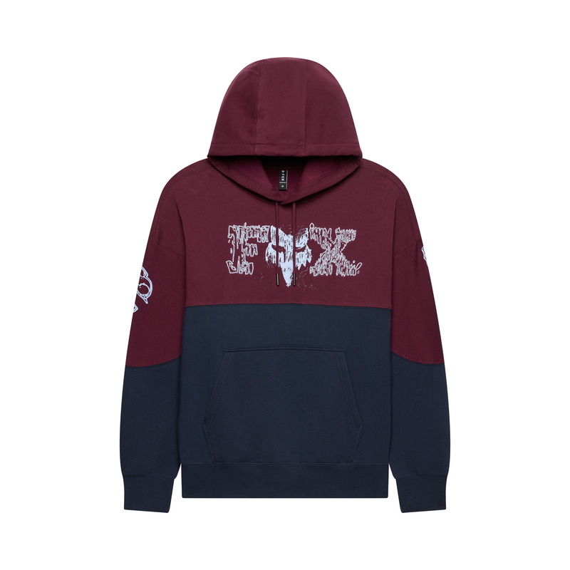 BLUZA Z KAPTUREM FOX ABYSS FLEECE PO DARK MAROON