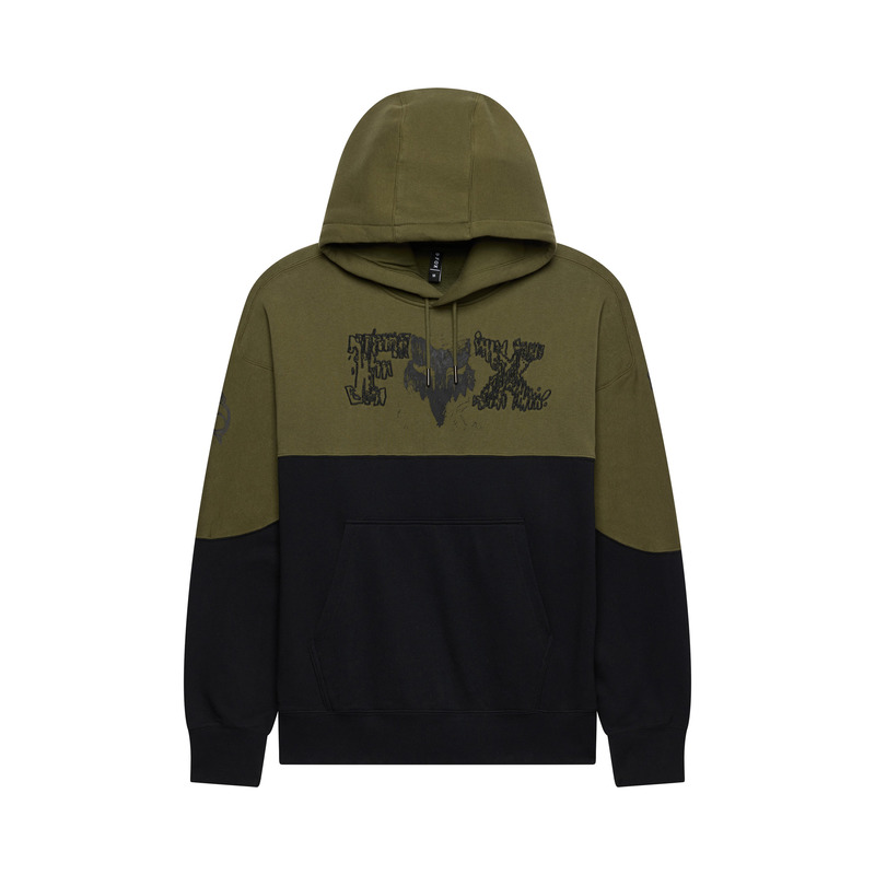 BLUZA Z KAPTUREM FOX ABYSS FLEECE PO OLIVE GREEN