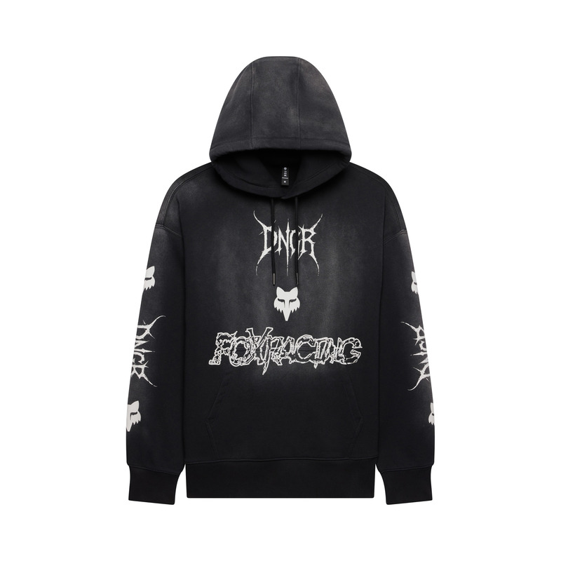 BLUZA Z KAPTUREM FOX DNGR HEAVYWEIGHT FLEECE PO BLACK