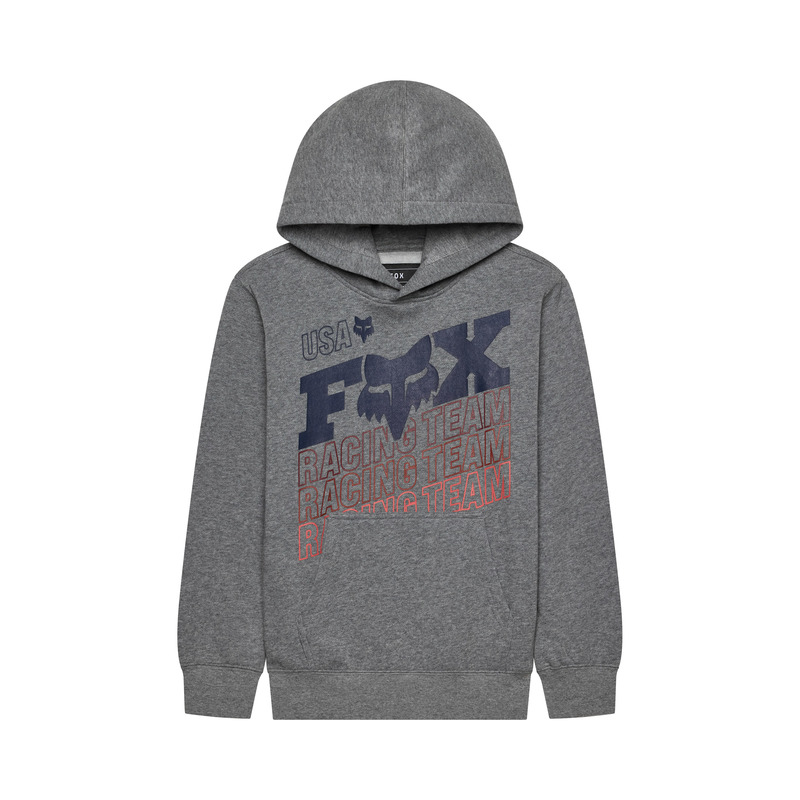 BLUZA Z KAPTUREM JUNIOR FOX COLDPRESS FLEECE PO HEATHER GRAPHITE