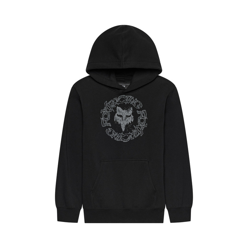 BLUZA Z KAPTUREM JUNIOR FOX SLOWBURN FLEECE PO BLACK