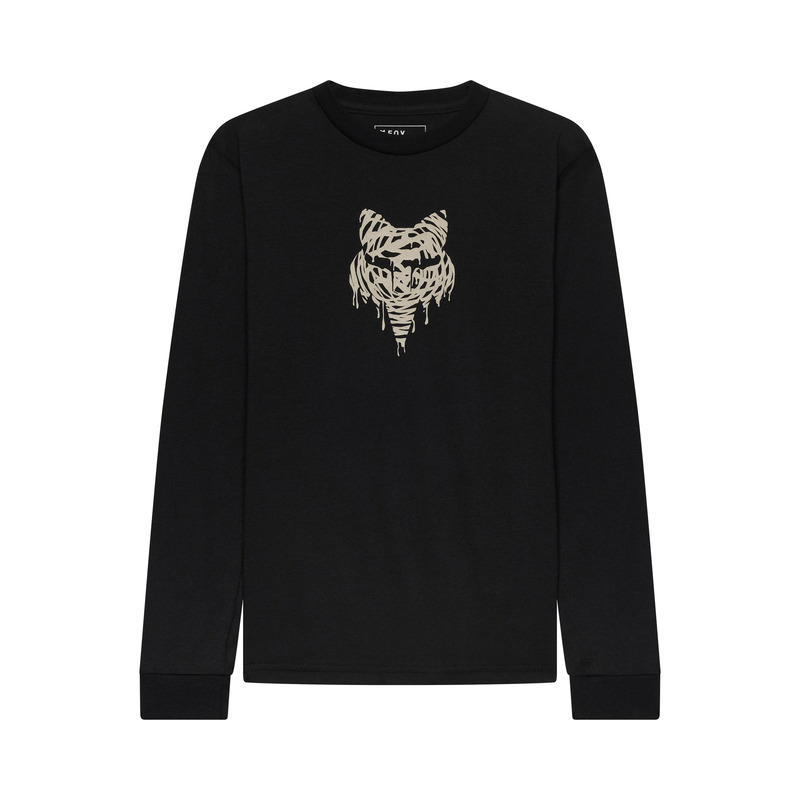 KOSZULKA Z DŁUGIM RĘKAWEM JUNIOR FOX ROUGHCUT ULTRA BLACK