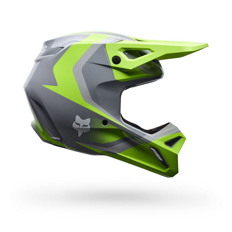 KASK MOTOCYKLOWY FOX V1 FRAME GREY YELLOW