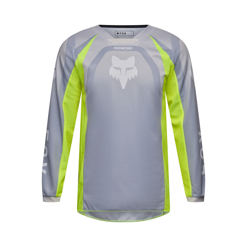 BLUZA MOTOCYKLOWA JUNIOR FOX 180 FRAME GREY YELLOW