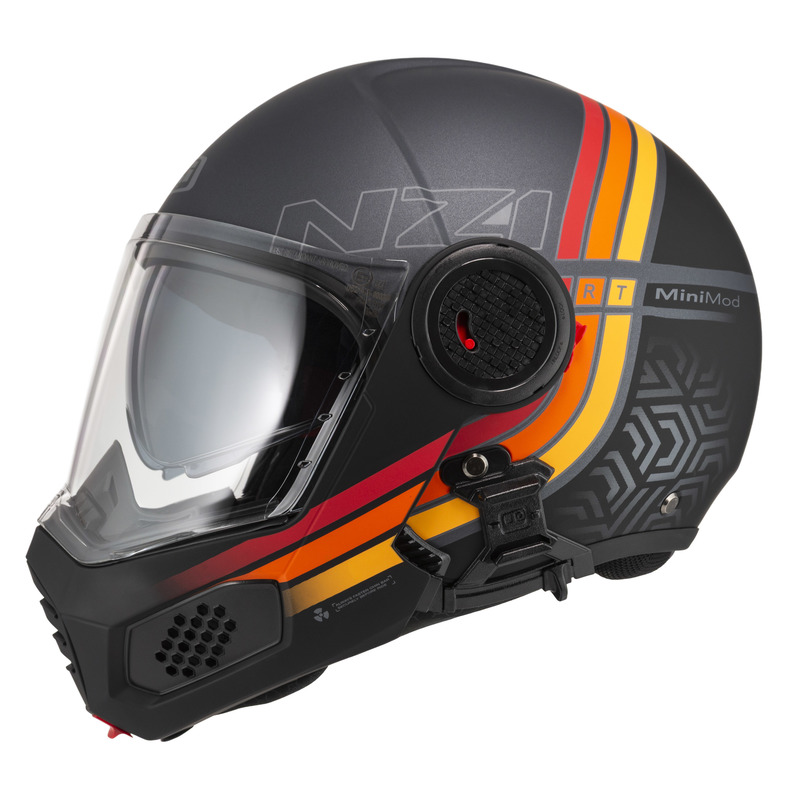 KASK MOTOCYKLOWY NZI MINIMOD DUO WATSON ANTRACITEBLACK ANTRACITE MATT XS