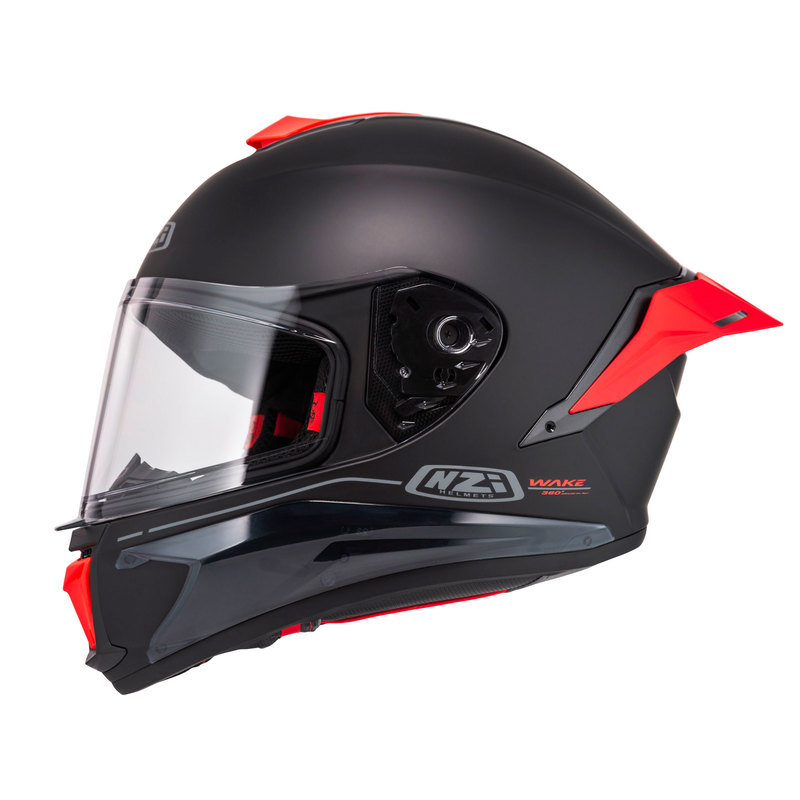 KASK MOTOCYKLOWY NZI WAKE STREAM BOOSTER SOLID NOUVEAU BLACK RED MATT XS