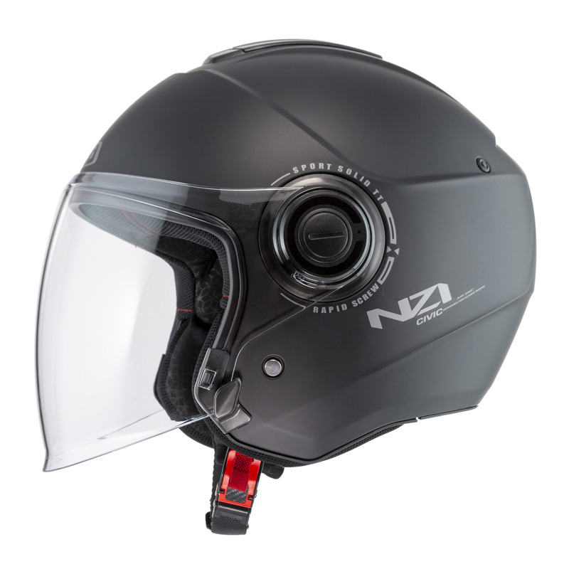 KASK MOTOCYKLOWY NZI CIVIC SOLID NOUVEAU MATT BLACK XS