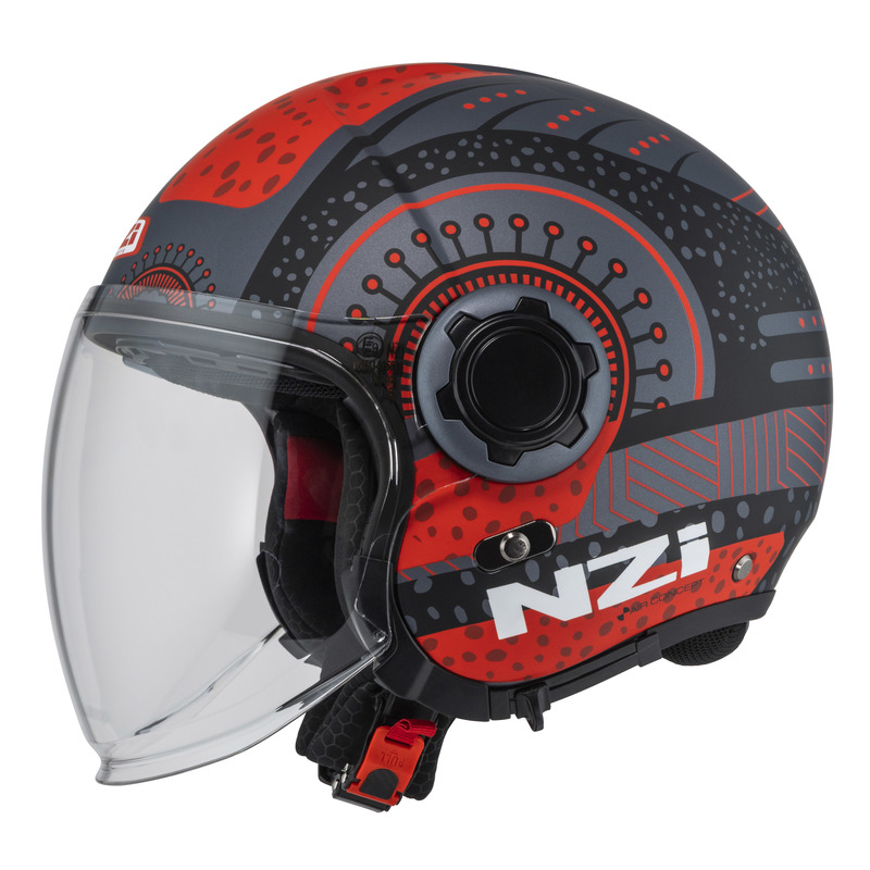 KASK MOTOCYKLOWY NZI RINGWAY 2 DUO ANTERA ANTRACITE RED MATT XS