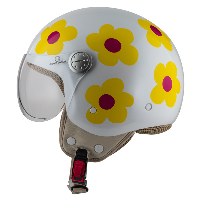 KASK MOTOCYKLOWY NZI PASARELA MARGARITAS NARANJA Y ROSA XS