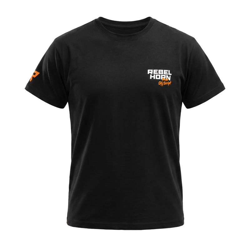 KOSZULKA Z KRÓTKIM RĘKAWEM REBELHORN OFFSCRIPT BLACK XS