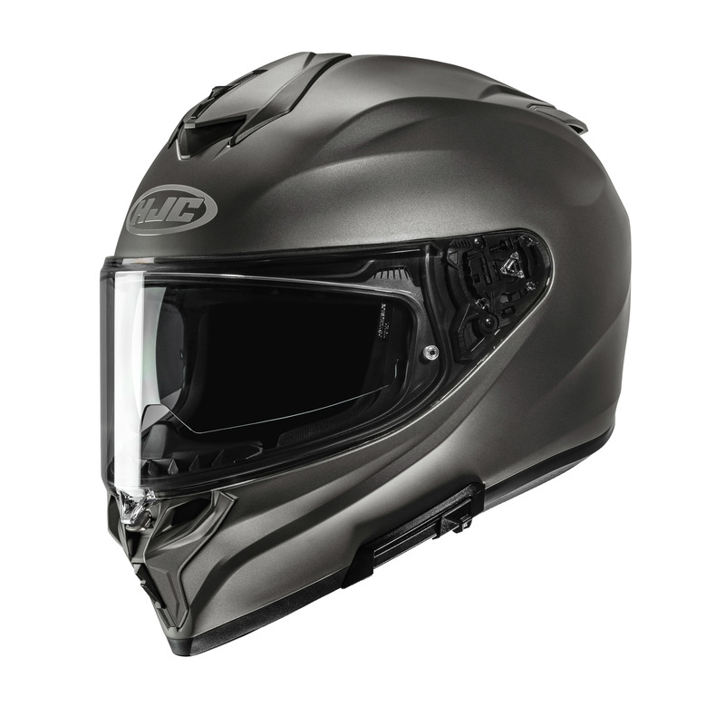 KASK MOTOCYKLOWY HJC I72 SOLID SEMI FLAT TITANIUM